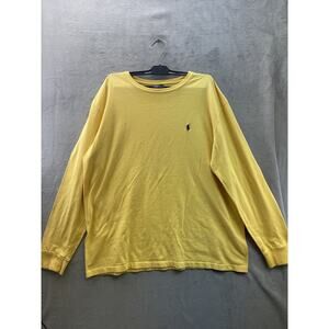 VINTAGE Polo Ralph Lauren Long Sleeve Shirt Men’s large Yellow 90s crewneck
